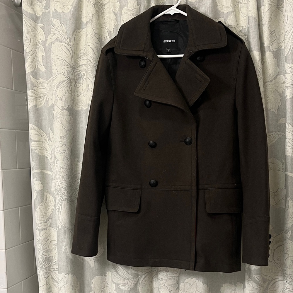 Express men’s Dark green Peacoat